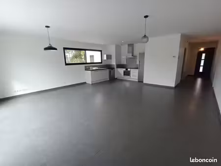 maison individuelle avec garage et jardin arboré et clôturé