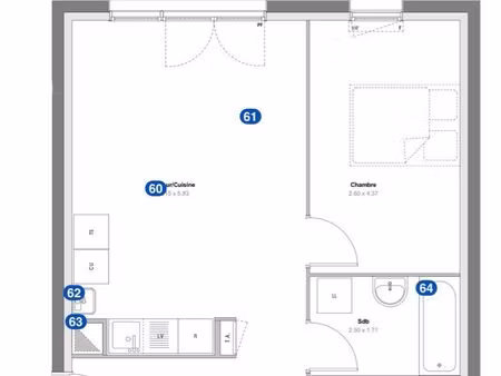 appartement f2 lieusaint