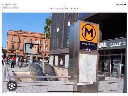metro jean jaurès  droit au bail  97m2