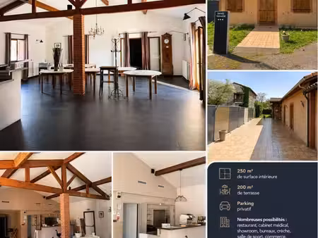 ◊ belle opportunité – local commercial 250 m² + terrasse 200 m² + parking – colomi