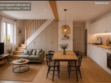 à louer – très beau t3 duplex meublé de 65 m² – entièrement rénové – centre-ville de saint