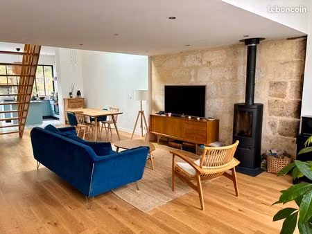 maison/échoppe bordelaise 107m2 meublée avec jardin