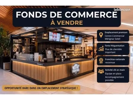 fonds de commerce – centre commercial mérignac soleil