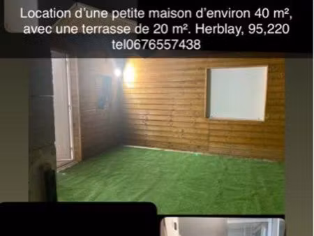 charmante petite maison d’environ 40 m²  avec terrasse privative de 20 m²