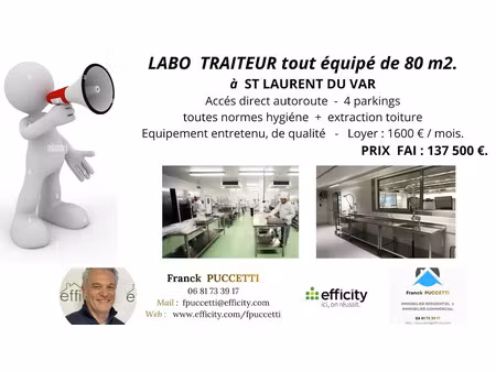 vente locaux professionnels 80 m² à saint-laurent-du-var (06700)  137 500 €