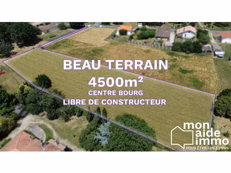 rare – terrain au calme de 4500 m²