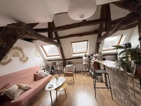 appartement t2 au dernier étage de 38.2 m²  sur la rive droite de rouen