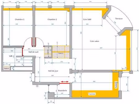 appartement 105 m² totalement rénové au centre de huy.