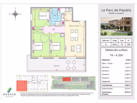 programme neuf - appartements avec terrasse - le parc papalia lucciana