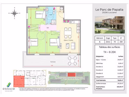 programme neuf - appartements avec terrasse - le parc papalia lucciana