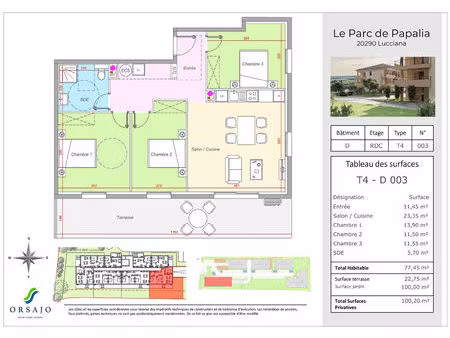 programme neuf - appartements avec terrasse - le parc papalia lucciana