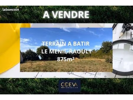terrain 875 m² conde-sur-vire