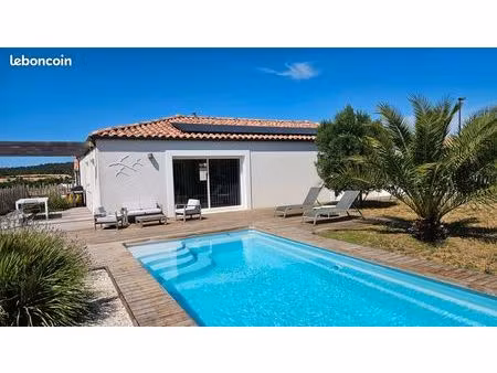 maison plain-pied contemporaine 113 m² palaja – vue vignes  piscine & panneaux solaires