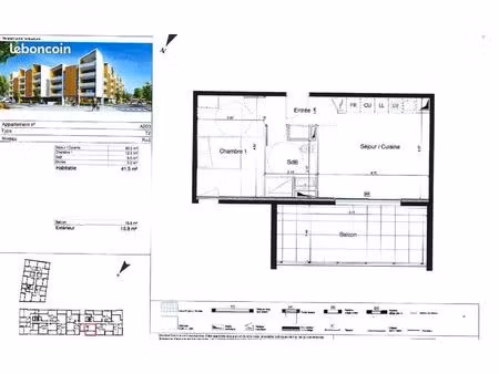 t2 avec grande terrasse et parking – saint-jean-de-védas (roque fraïsse) sans frais d'agen