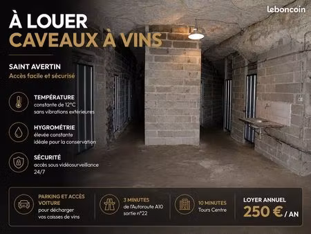 ? cave à vin naturelle 12°c – caveau individuel sécurisé – saint-avertin