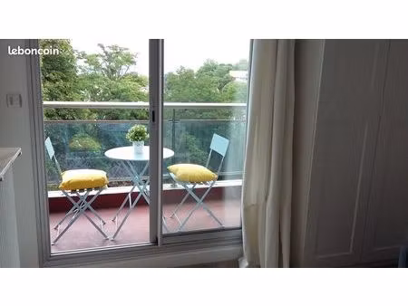 studio meuble+balcon sur jardin+cave
