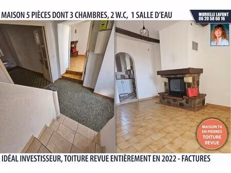 maison de village en pierres t4 en bon état général