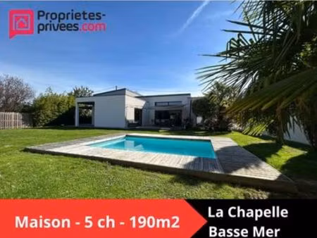 maison de luxe de 7 pièces en vente à la chapelle-basse-mer  pays de la loire