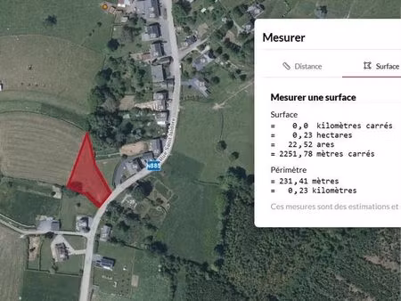 terrain à bâtir à vendre de 2200 m² à rendeux (vbe43385)