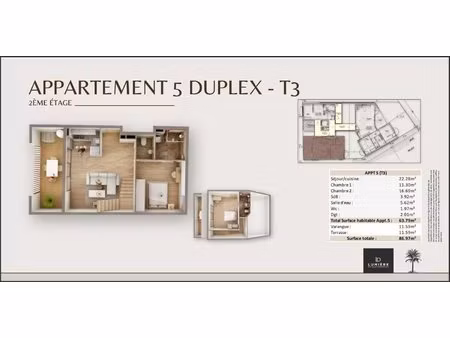 appartement 3 pièces avec parking – proche centre saint-denis