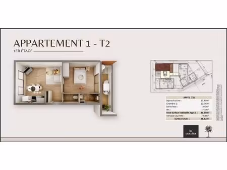 t2 avec terrasse et parking – secteur jardin de l’état à saint-denis
