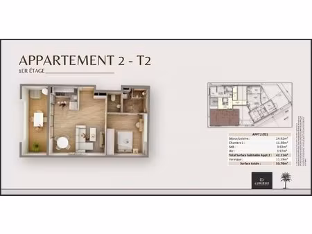t2 avec varangue – idéal investissement à saint-denis