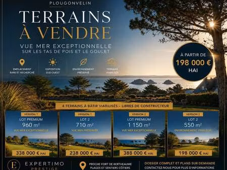terrain constructible viabilisé à vendre