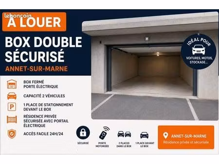 location box / garage double – annet-sur-marne (proche claye-souilly)