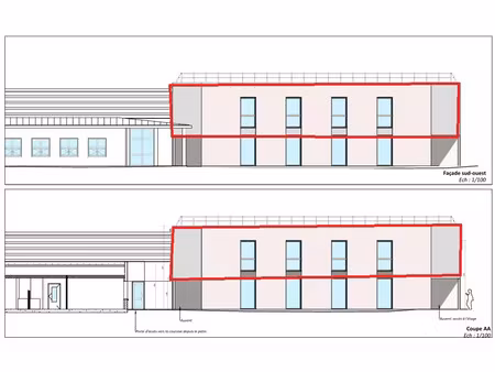 location commerce 161 m² à monéteau (89470)