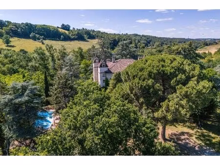 un château français classique et un jardin de campagne et piscine