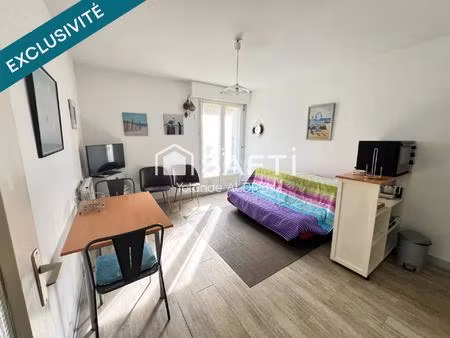 au pouliguen – studio lumineux avec balcon & cave