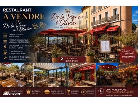 restaurant italien – emplacement n°1 vieux-port la ciotat