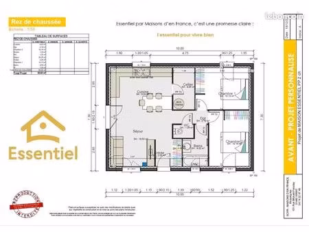 maison 3 pièces 60 m²