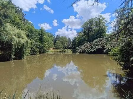 87600 vayres - propriété de 8200 m² avec 1 étang et chalet.