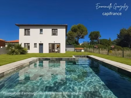 maison contemporaine 105 m² 5 pièces roujan (34)