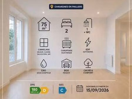 location maison à chavagnes-en-paillers (85250) : à louer / 75m² chavagnes-en-paillers