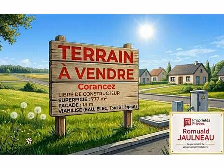 terrain constructible viabilisé à vendre