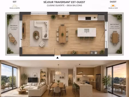 vente appartement 3 pièces 68 m² à cenon (33150)  262 700 €