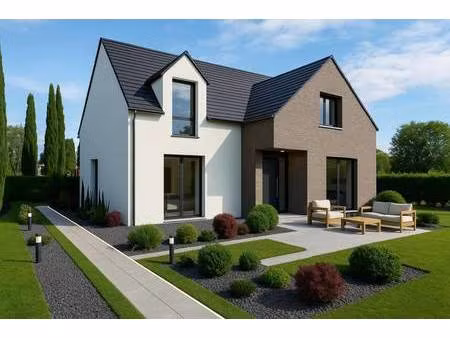 terrain avec maison neuve à vendre