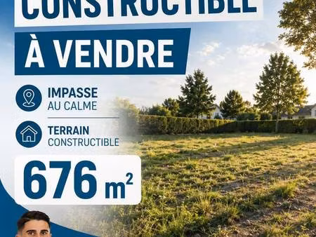 terrain constructible viabilisé à vendre