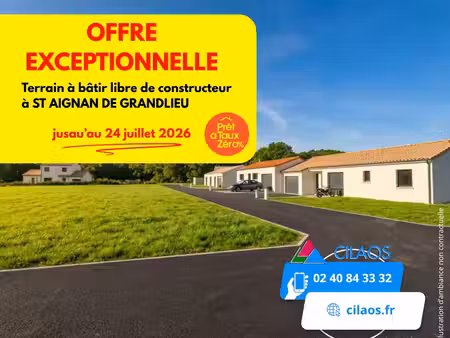 offre exceptionnelle terrain à bâtir st aignan granlieu