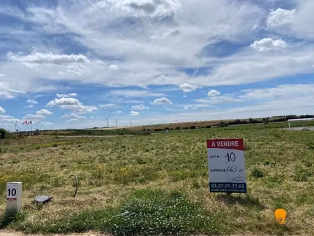 vente terrain 693 m² à cherisy (62128)  69 500 €
