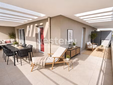 gardanne - appartement 2 pièces - 45.05 m2 - terrasse en l 40 m2 - résidence récente sécur