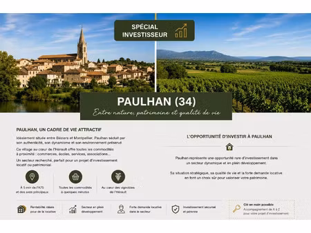 vente terrain 190 m² à paulhan (34230)  86 500 €