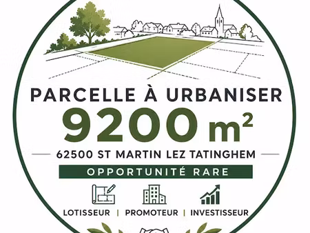 vente terrain à batir 9200 m² à saint-martin-au-laërt (62500)  898 000 €