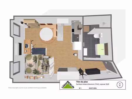 location meublée appartement 1 pièce 27 m² à gonfaron (83590)  550 €