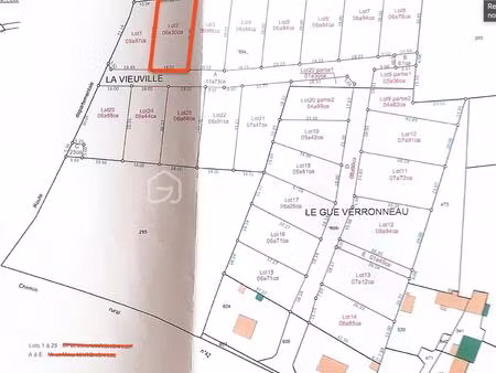 lotissement de 630 m² à bonneval