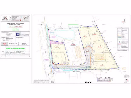 terrain constructible de 573 m2 en lotissement.