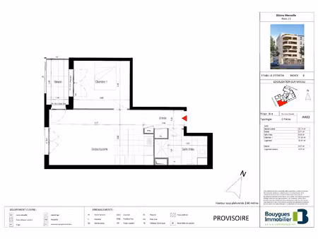 appartement 2 pièces de 44 97 m2 avec balcon programme neu