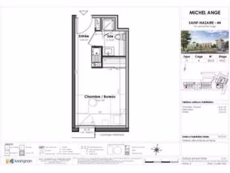 location appartement t1 à saint-nazaire (44600) : à louer t1 / 19m² saint-nazaire